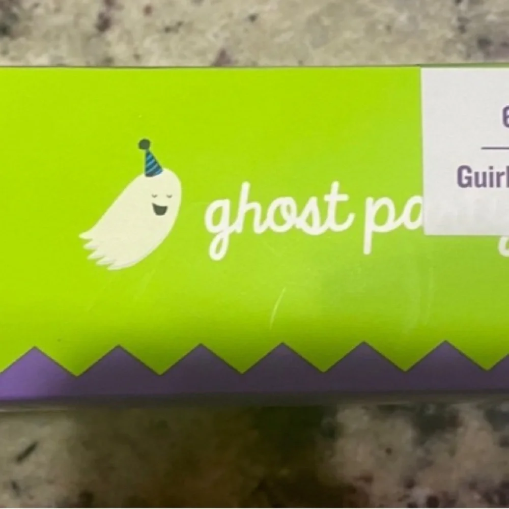 Ghost Party Pink & White Ghost 6ft Garland w/poms nwt